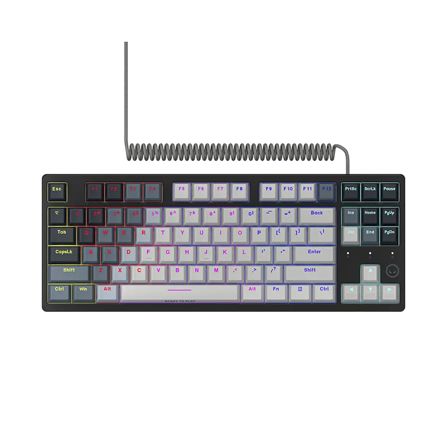 LORGAR Azar 514TKL, Wired RGB mechanical gaming keyboard, white, EN layout - image 1