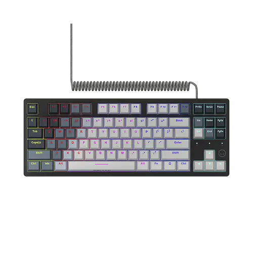 LORGAR Azar 514TKL, Wired RGB mechanical gaming keyboard, white, EN layout - image 1