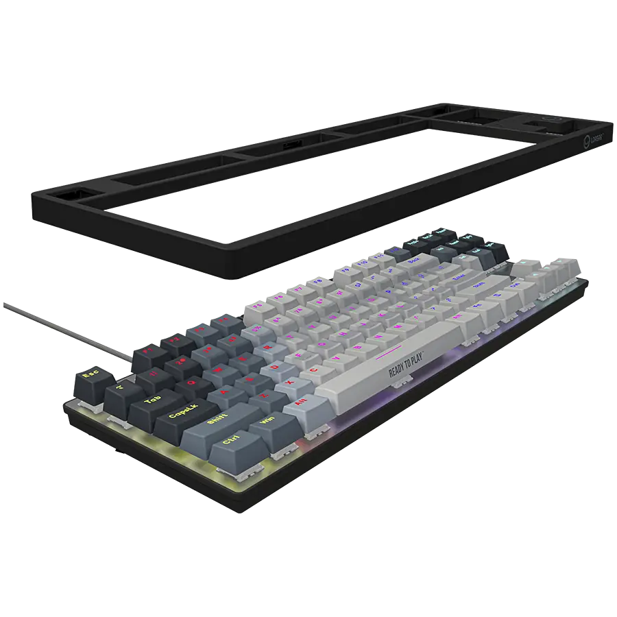 LORGAR Azar 514TKL, Wired RGB mechanical gaming keyboard, white, EN layout - image 6
