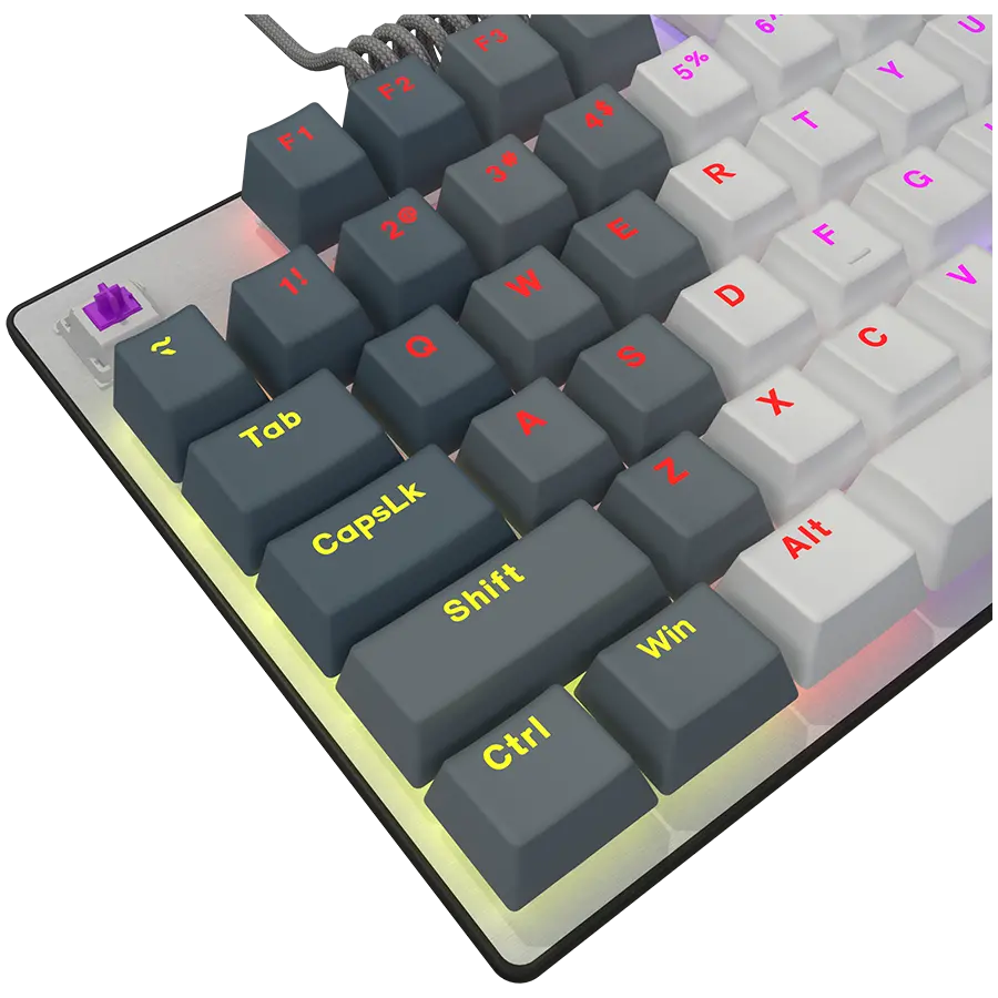 LORGAR Azar 514TKL, Wired RGB mechanical gaming keyboard, white, EN layout - image 7