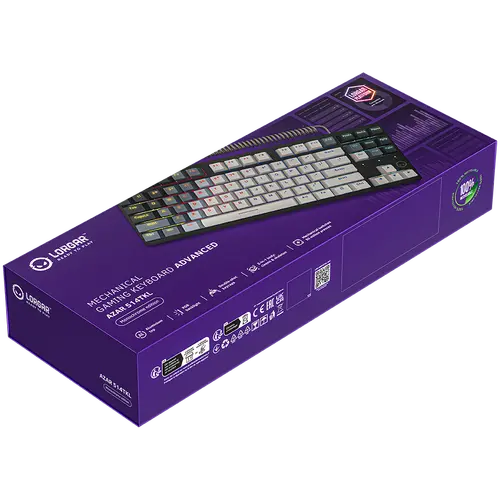 LORGAR Azar 514TKL, Wired RGB mechanical gaming keyboard, white, EN layout - image 8