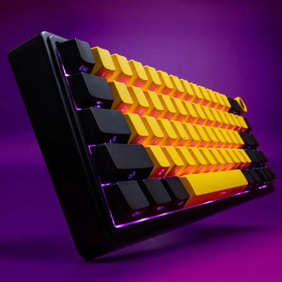 LORGAR KBP70MW, Wireless 65% Mechanical Gaming Keyboard Pro, Black/yellow, EN layout - image 11