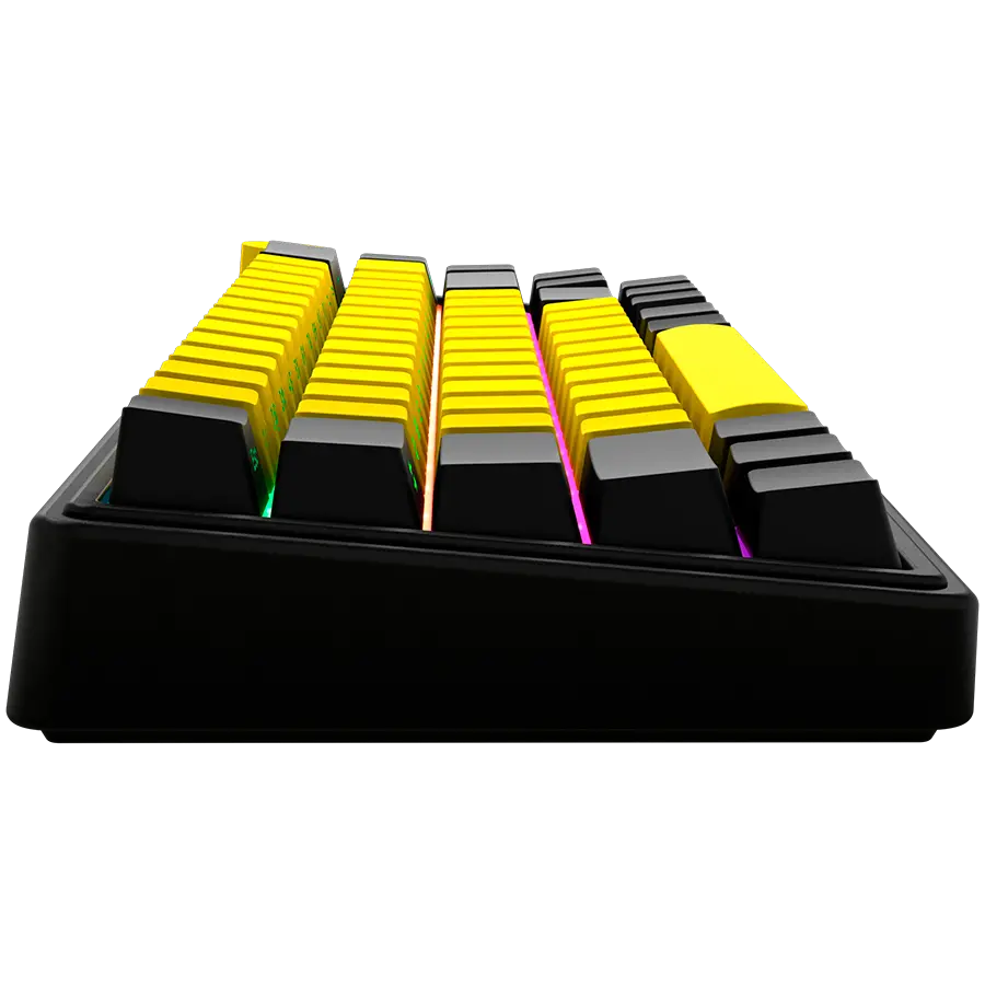 LORGAR KBP70MW, Wireless 65% Mechanical Gaming Keyboard Pro, Black/yellow, EN layout - image 3