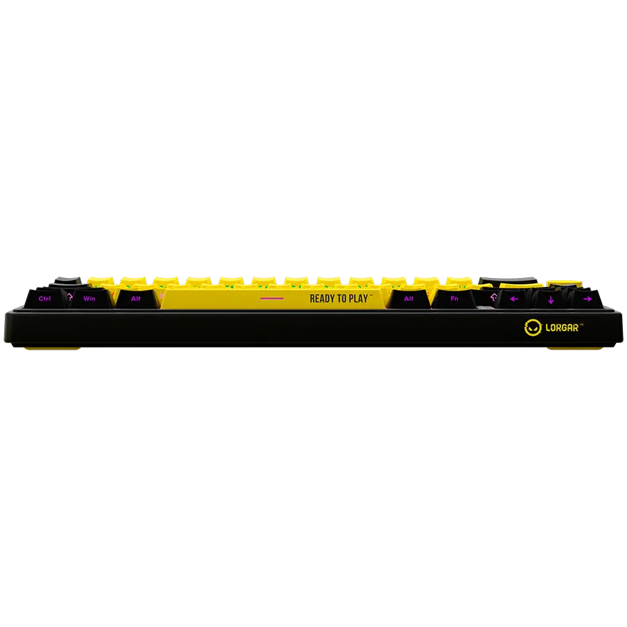 LORGAR KBP70MW, Wireless 65% Mechanical Gaming Keyboard Pro, Black/yellow, EN layout - image 4