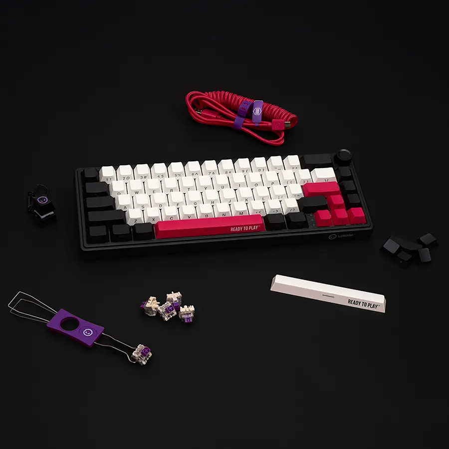 LORGAR KBP70MW, Wireless 65% Mechanical Gaming Keyboard Pro, Black/red, EN layout - image 14