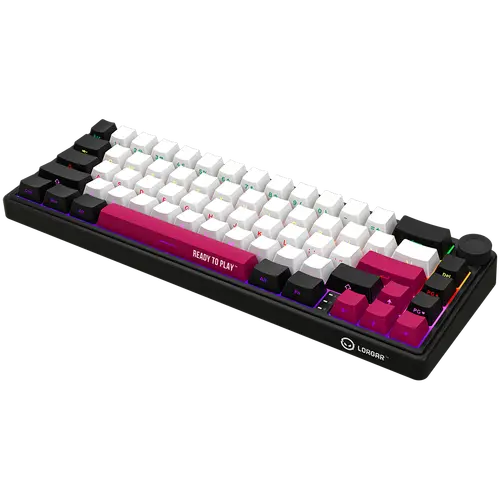 LORGAR KBP70MW, Wireless 65% Mechanical Gaming Keyboard Pro, Black/red, EN layout - image 1
