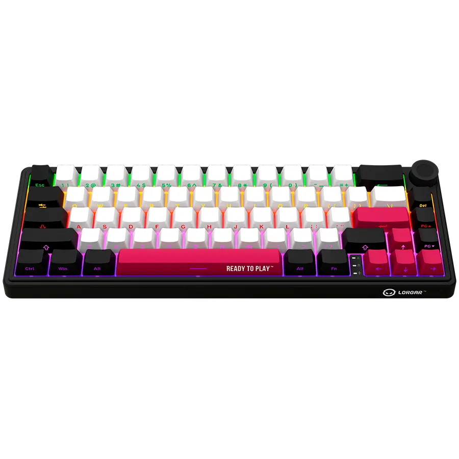 LORGAR KBP70MW, Wireless 65% Mechanical Gaming Keyboard Pro, Black/red, EN layout - image 2