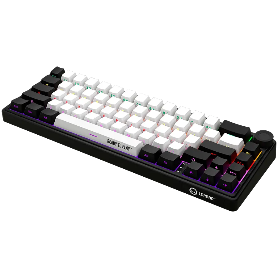 LORGAR KBP70MW, Wireless 65% Mechanical Gaming Keyboard Pro, Black/red, EN layout - image 6