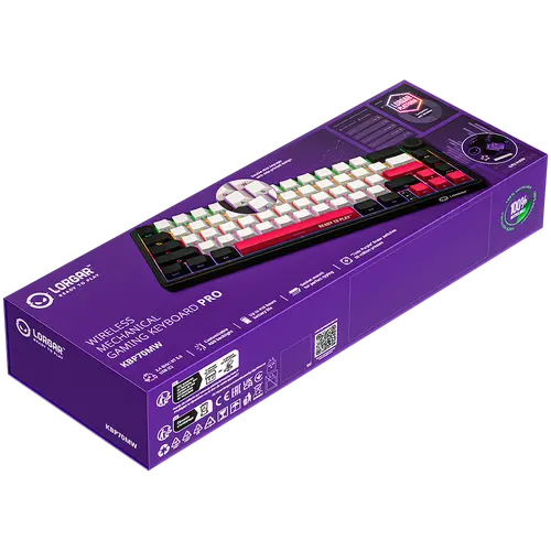 LORGAR Tastatură Gaming KBP70MW Pro Fără fir 65% Negru EN - 10
