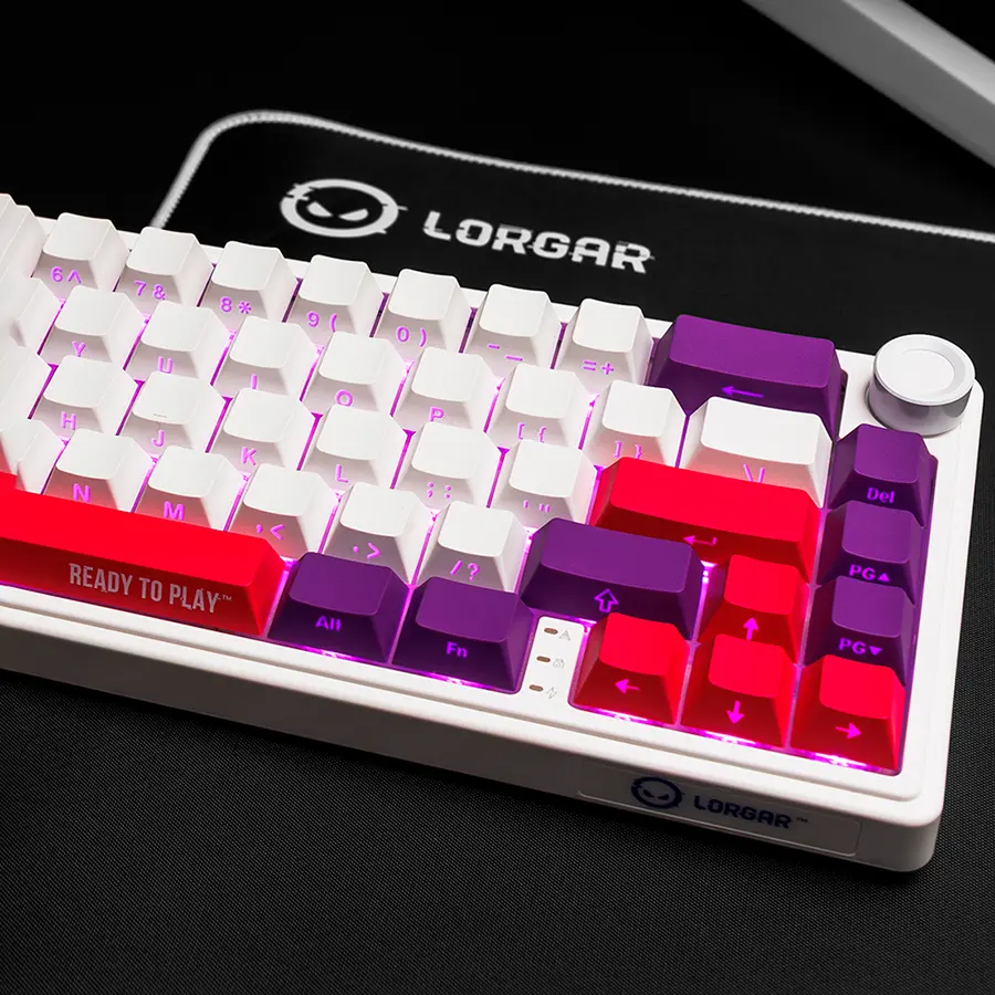 LORGAR KBP70MW, Wireless 65% Mechanical Gaming Keyboard Pro, White, EN layout - image 11