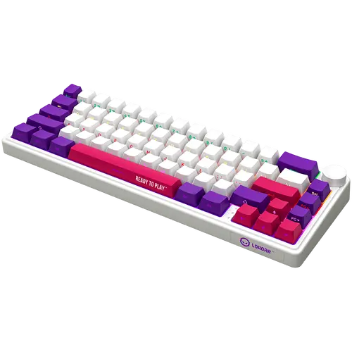 LORGAR KBP70MW, Wireless 65% Mechanical Gaming Keyboard Pro, White, EN layout - image 1