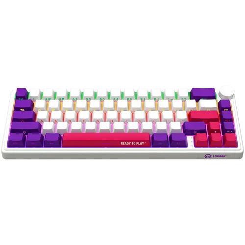 LORGAR KBP70MW, Wireless 65% Mechanical Gaming Keyboard Pro, White, EN layout - image 2