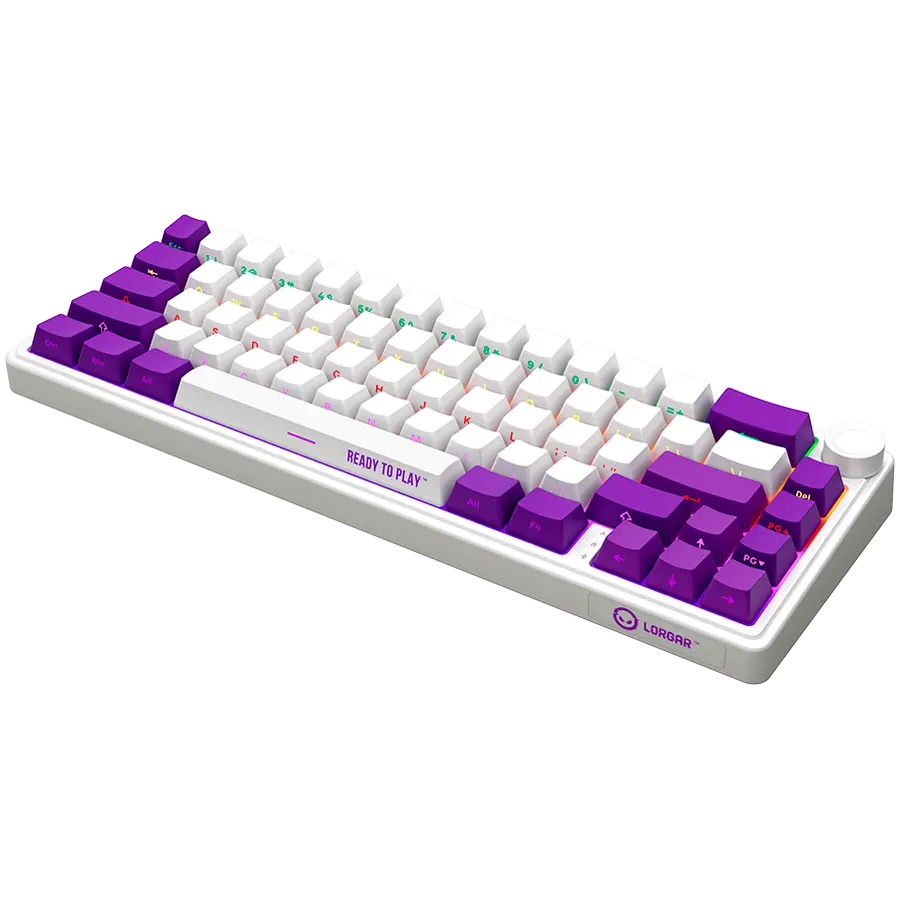 LORGAR KBP70MW, Wireless 65% Mechanical Gaming Keyboard Pro, White, EN layout - image 6