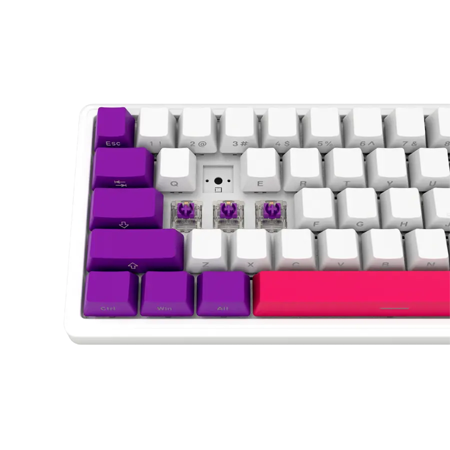 LORGAR KBP70MW, Wireless 65% Mechanical Gaming Keyboard Pro, White, EN layout - image 7