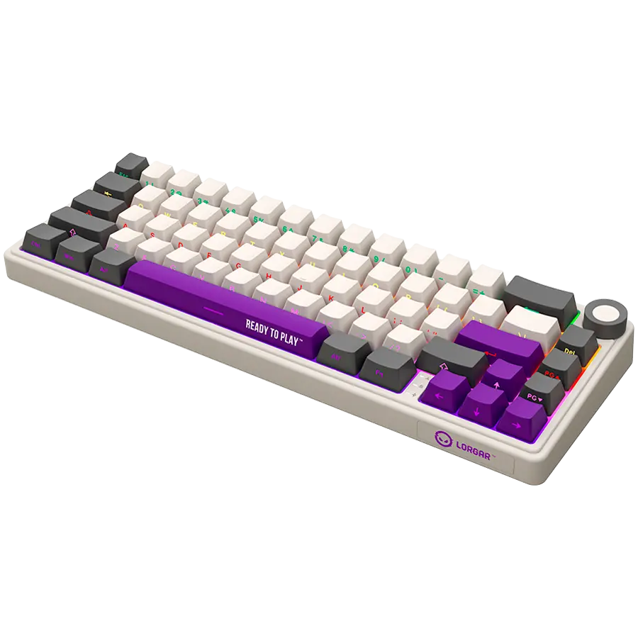 LORGAR KBP70MW, Wireless 65% Mechanical Gaming Keyboard Pro, Beige, EN layout - image 1
