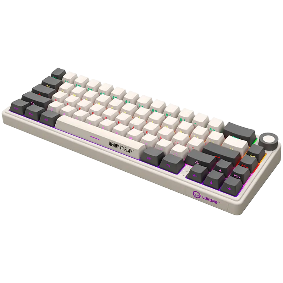 LORGAR KBP70MW, Wireless 65% Mechanical Gaming Keyboard Pro, Beige, EN layout - image 6