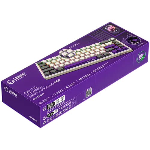 LORGAR KBP70MW, Tastatură mecanică gaming wireless 65% Pro, Bej, layout EN - 10