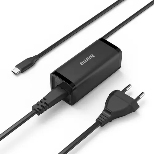 HAMA Încărcător pentru laptop, USB-C PD, GaN, 5-20V/65 W - 3