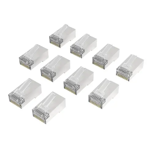 HAMA Conector RJ45, CAT 6a, 10 Gbit/s, ecranat, 10 buc - 1
