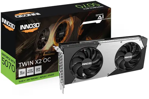 Видео карта, Inno3D GeForce RTX 5070 12GB GDDR7 Twin X2 OC