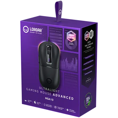 LORGAR MSA10, Ultralight Wired Gaming Mouse Advanced, black - image 7
