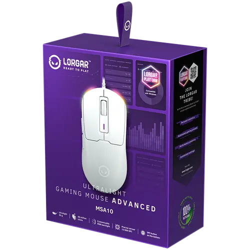 LORGAR MSA10, Ultralight Wired Gaming Mouse Advanced, white - image 7