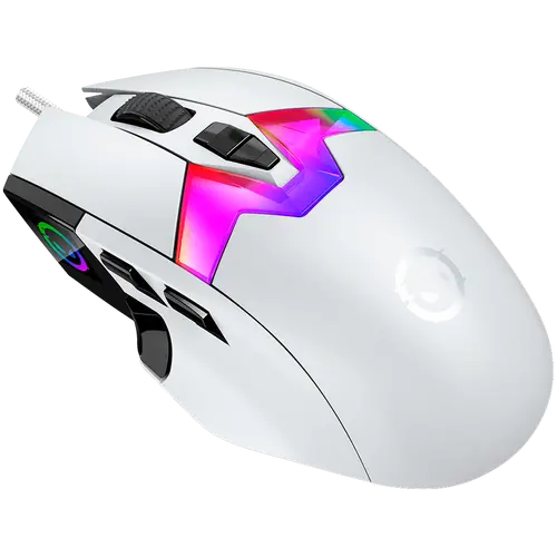 LORGAR Mouse Gaming MSP80 Pro Cu fir PixArt 3395 8K Alb - 2