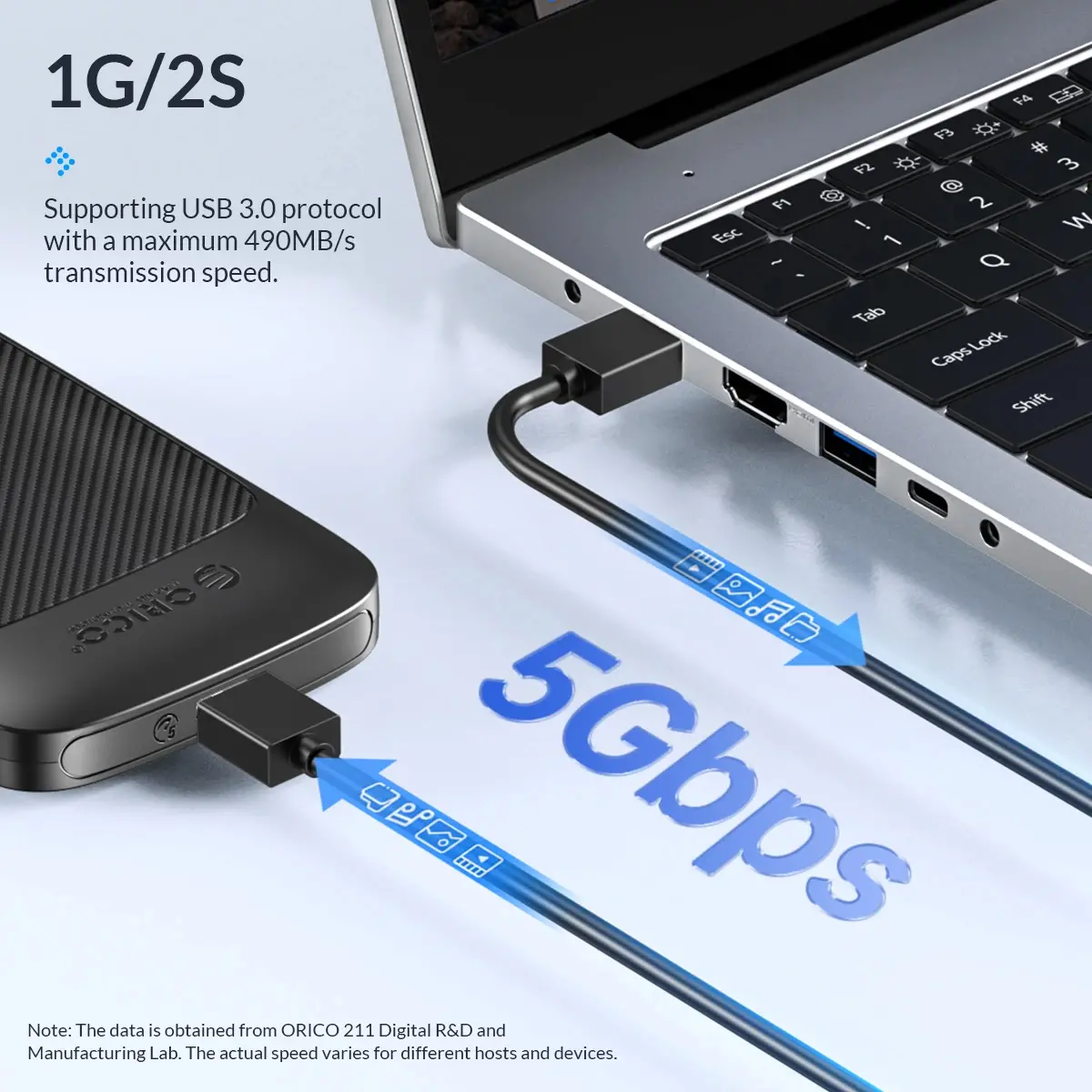 Orico кутия за диск Storage - Case - 2.5 inch USB-C - 2020C3-V1-BK - image 9