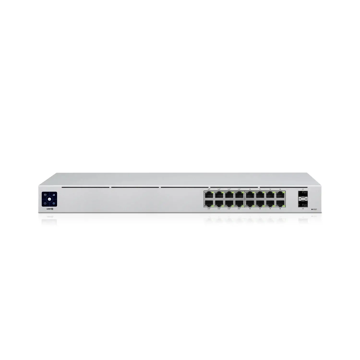 Комутатор Ubiquiti USW-16-POE, 8x Gbit PoE+, 8x GBit, 1xSFP слот, управляем, 42W