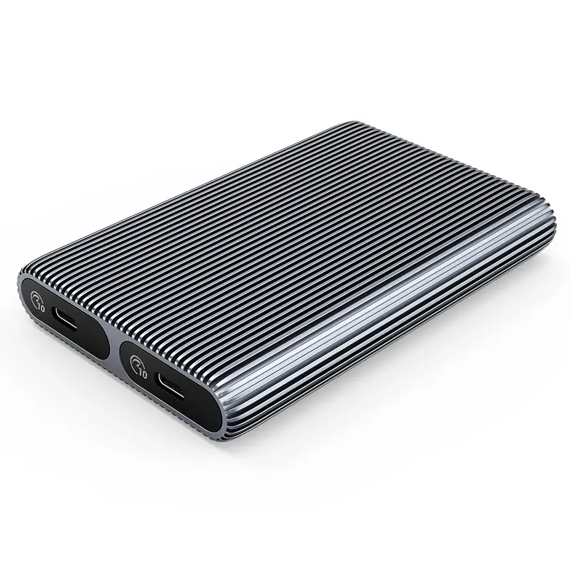 Orico carcasă externă pentru disc Storage - Case - M.2 NVMe Dual-Bay - USB-C 10Gbps, Aluminiu - AM2C3-2N-GY