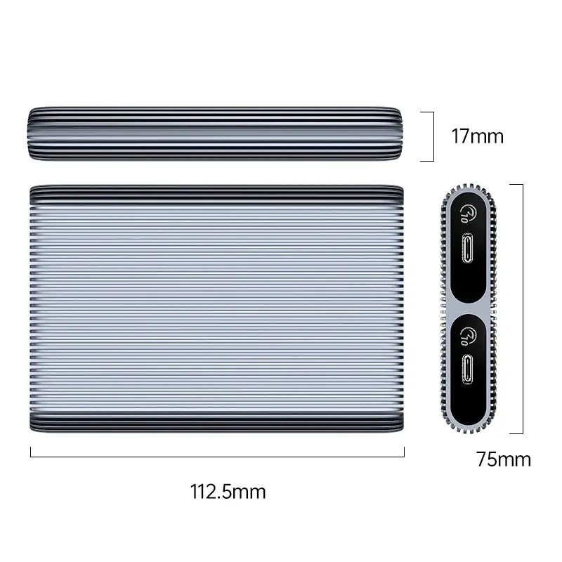 Orico външна кутия за диск Storage - Case - M.2 NVMe Dual-Bay - USB-C 10Gbps, Aluminium - AM2C3-2N-GY - image 2