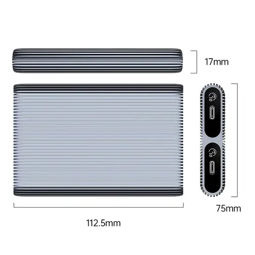 Orico външна кутия за диск Storage - Case - M.2 NVMe Dual-Bay - USB-C 10Gbps, Aluminium - AM2C3-2N-GY - image 2