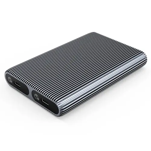 Orico εξωτερική θήκη δίσκου Storage - Case - M.2 NVMe Dual-Bay - USB-C 10Gbps, Αλουμίνιο - AM2C3-2N-GY - 1