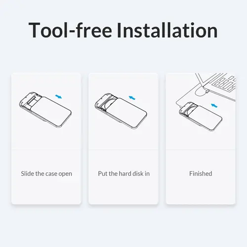Orico carcasă externă pentru disc Storage - Case - 2.5 inch USB-C Negru - 25PW1C-C3-BK - 12