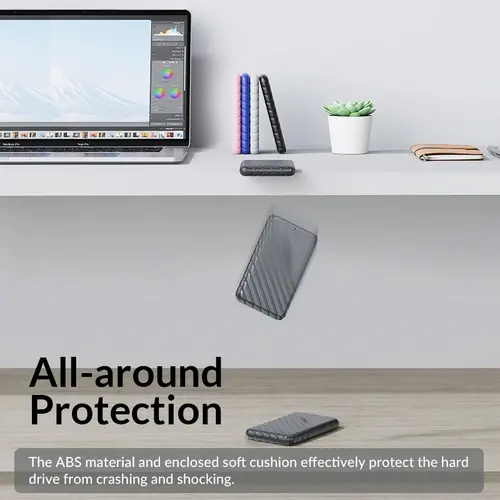 Orico εξωτερική θήκη δίσκου Storage - Case - 2.5 inch USB-C Μαύρο - 25PW1C-C3-BK - 6