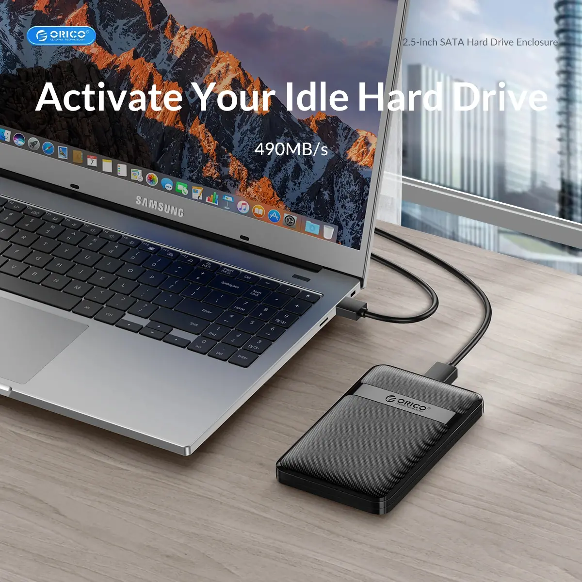 Orico carcasă pentru disc Stocare - Carcasă - 2.5 inch USB-C - 2577C3-V1-BK - image 3
