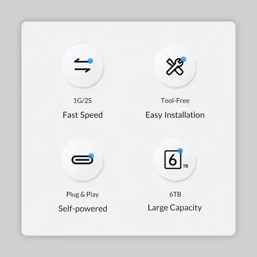 Orico θήκη δίσκου Αποθήκευση - Θήκη - 2.5 inch USB-C - 2577C3-V1-BK - 5