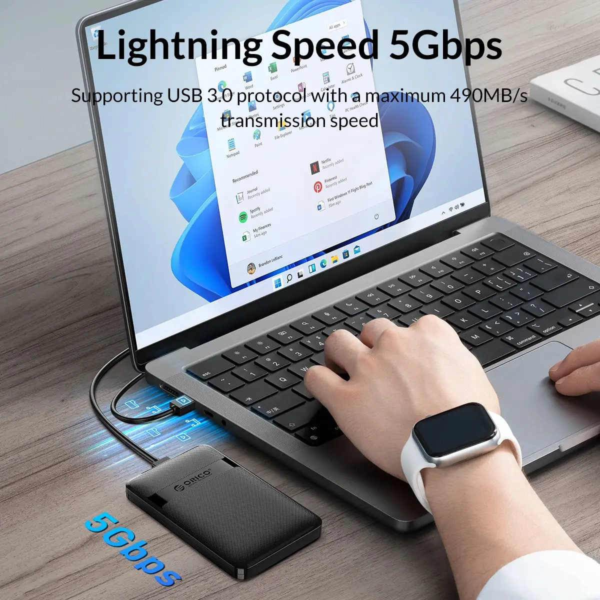 Orico кутия за диск Storage - Case - 2.5 inch USB-C - 2577C3-V1-BK - image 7