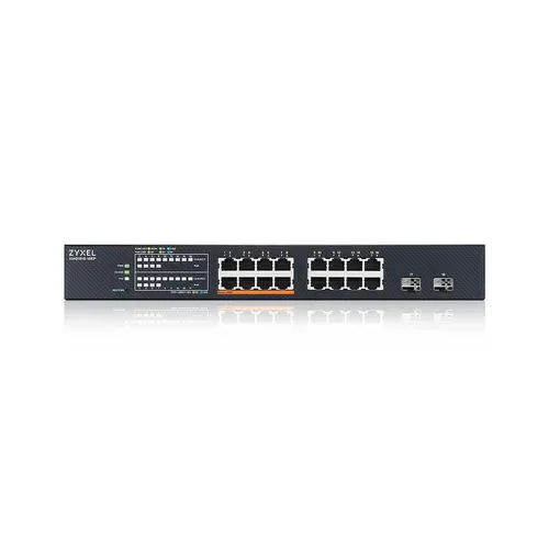 Комутатор, ZyXEL XMG1915-18EP, 16-port 2.5GbE, 2 SFP+, 8 x PoE++ 180W  Smart Switch, hybird mode, standalone or NebulaFlex Cloud - image 1