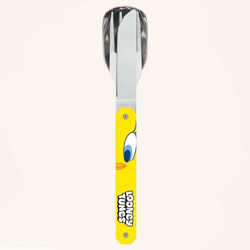Комплект за хранене Akinod Straight Cutlery 12H34, Tweety Bird