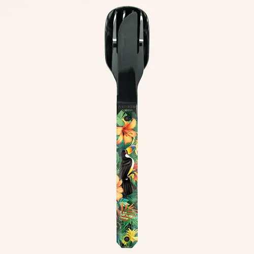 Комплект за хранене Akinod Straight Cutlery 12H34, Toucan