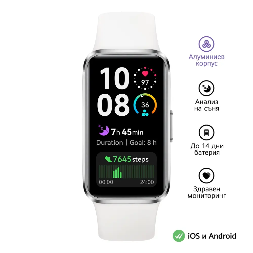 Фитнес гривна, Huawei Band 10 Nora-B29F White