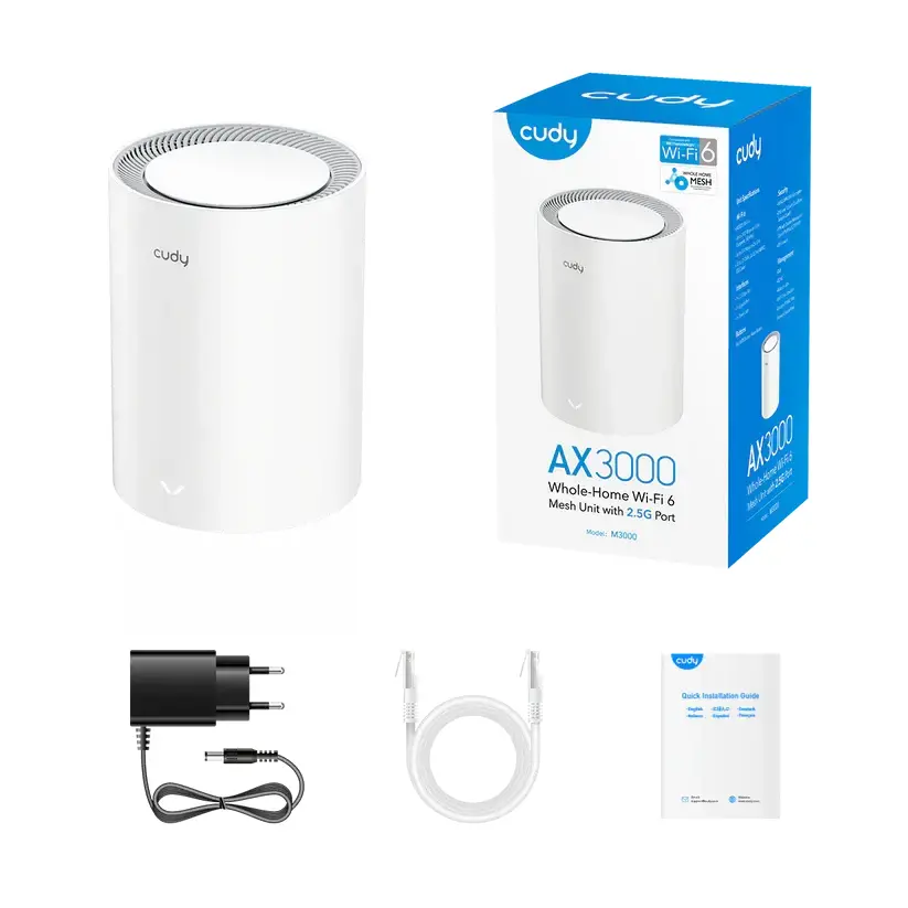 Безжична MESH система Cudy M3000, 1 брой, AX3000 Dual Band, 2.4/5 GHz, 574 - 2402 Mbps - image 4