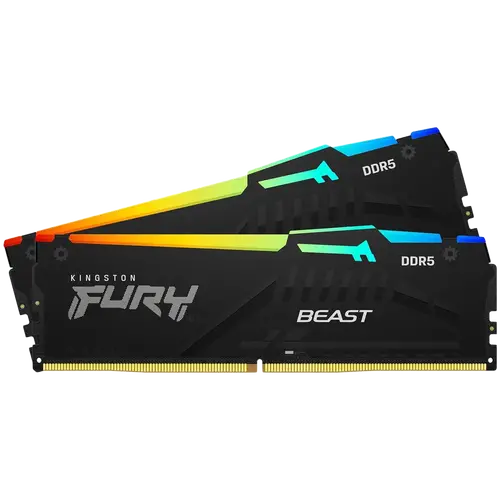 Kingston DRAM 16GB 5600MT/s DDR5 CL40 DIMM (Kit of 2) FURY Beast RGB XMP