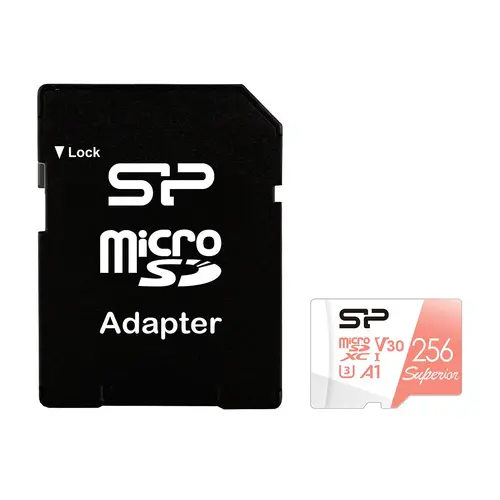 Карта памет Silicon Power Superior 256GB, microSDXC, Class 10, SD Adapter - image 1