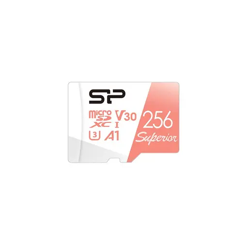 Κάρτα μνήμης Silicon Power Superior 256GB, microSDXC, Class 10, SD Adapter - 1