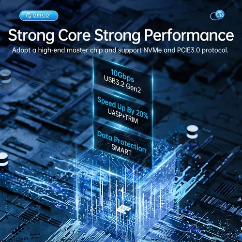 Orico външна кутия за диск Storage - Case - M.2 NVMe M-key 10 Gbps, Aluminium - AM2C3-G2-GY - image 9