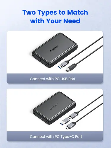 Orico кутия за диск Storage - Case - 3.5 inch USB-C black - DDL35-C3-EU-BK - image 2