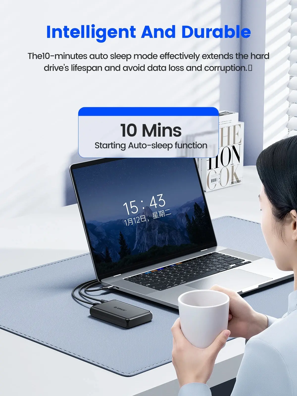 Orico кутия за диск Storage - Case - 3.5 inch USB-C black - DDL35-C3-EU-BK - image 8