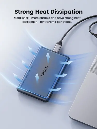 Orico външна кутия за диск Storage - Case - 2.5 inch USB-C/A Black - DDL25-C3-BK - image 3